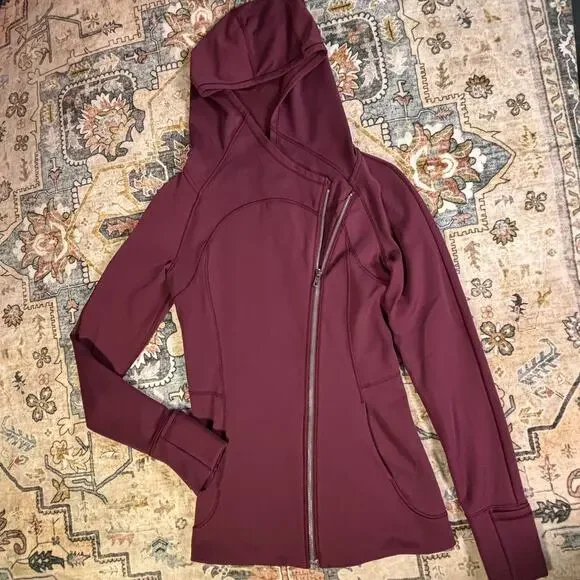 Lululemon Every Journey Hoodie Maroon Garnet Zip Up Jacket Athletic Gym 4/6 - Picture 1 of 11